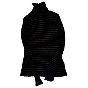 EUC All Saints Semi Sheer Shimmer Turtleneck Top